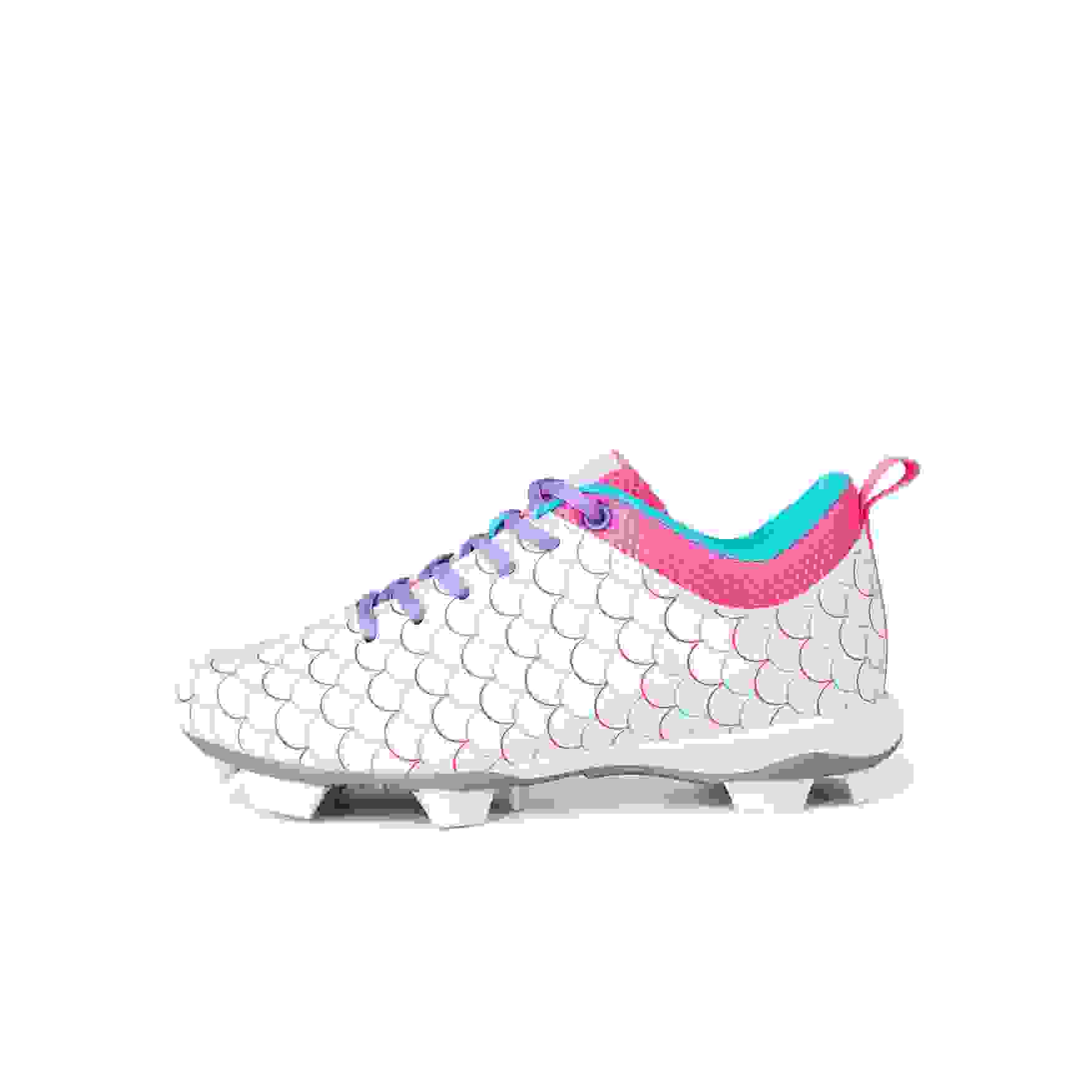 RIP-IT Emma Play-Ball Preschool Girls' "White/Pink/Purple" Softball Cleat